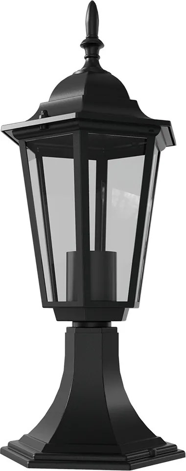 Paletto Lanterna Vintage 40cm E27 IP54 Nero - Serie Tosca