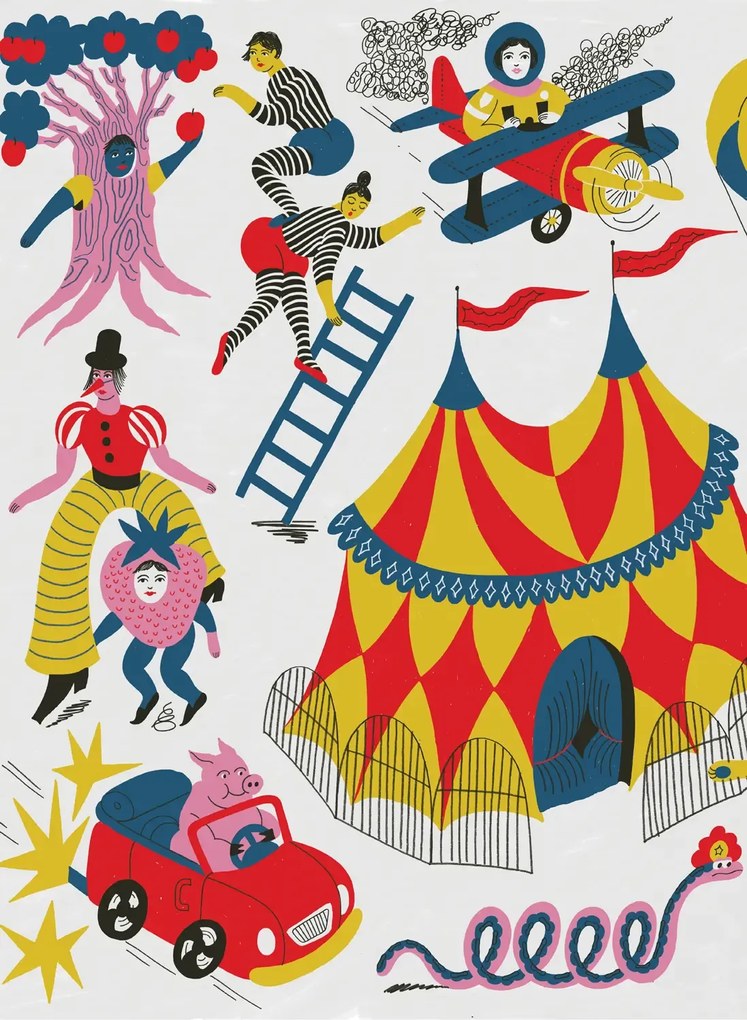 Coordonne Carta da parati panoramica Magic Circus - Wild