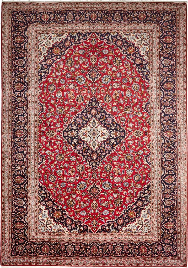 Kashan Tappeto persiano 250x350 Rosso (Iran) Annodato A Mano