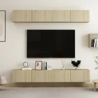 Mobili TV 4 pz Rovere Sonoma 100x30x30 cm in Truciolato