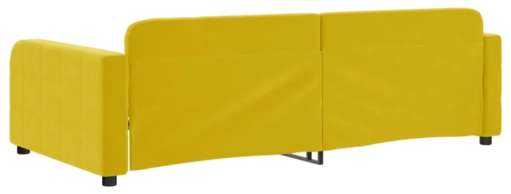 Letto da giorno giallo 100x200 cm in velluto