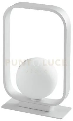 Lume roxy bianco 1 luce attacco g9 16x26cm in alluminio e sfera in ...