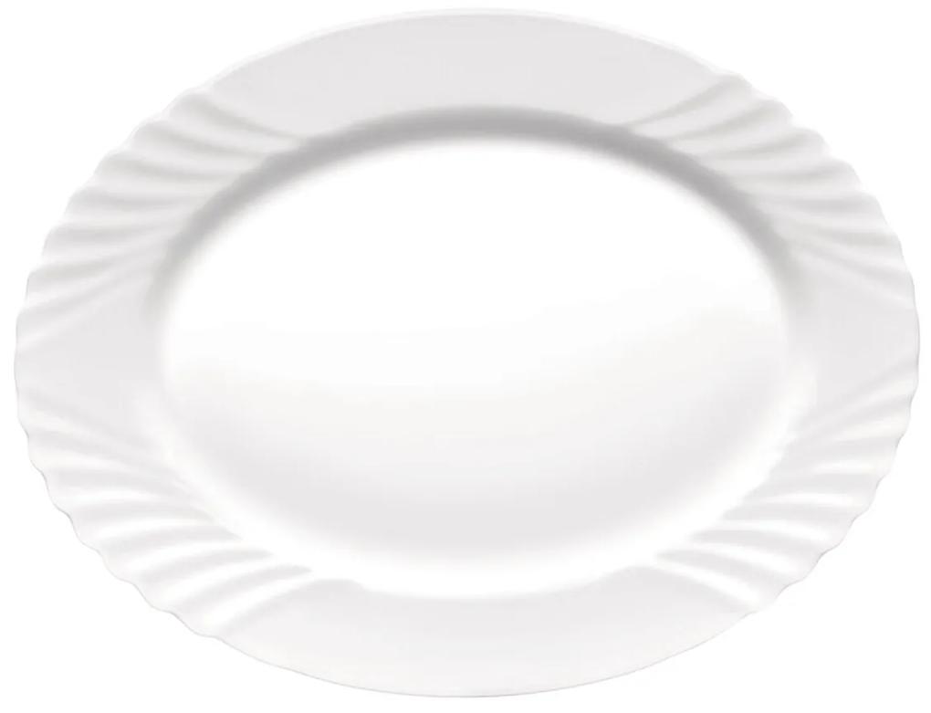 Teglia da Cucina Bormioli Rocco Ebro Ovale Bianco Vetro (36 cm) (12 Unità)