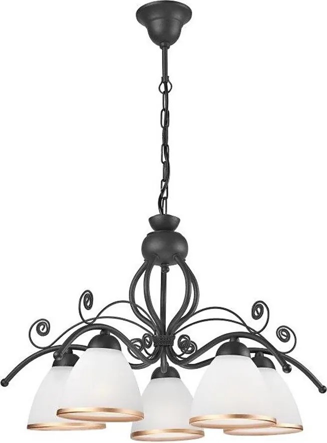 Lampadario a catena RETRO II 5xE27/60W/230V antracite