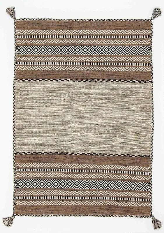 Kilim Tappeto 90x60 Beige (Indian) Tessuto A Mano