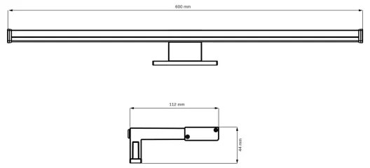 Illuminazione a LED per specchi da bagno ELBA LED/12W/230V 4000K 60 cm IP44 nero