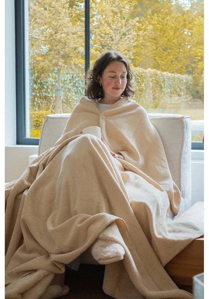 Coperta avorio in micropile 150x200 cm Tomo – Tiseco Home Studio