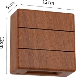 Brilagi - Applique LED da esterno DOUBLERAY LINE LED/6W/230V, finitura effetto legno, IP54