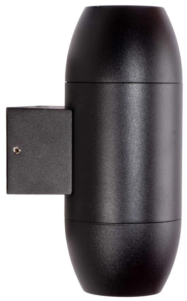 Applique Ovale Bidirezionale IP65 GU10 per esterni Grande - Nera
