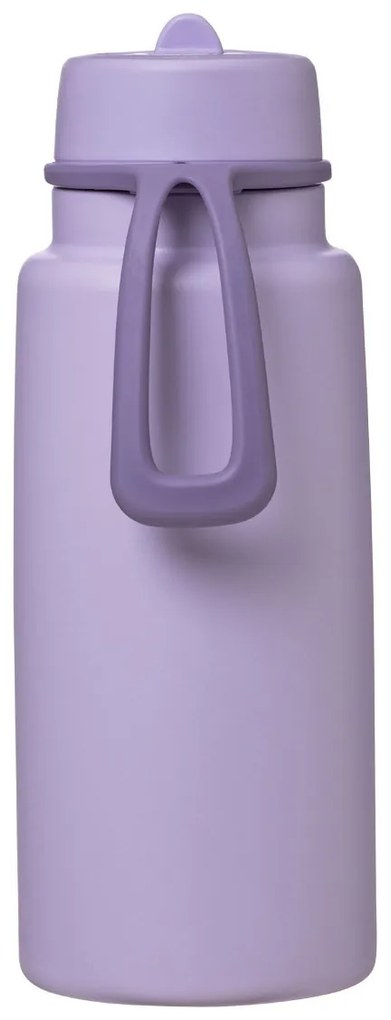 Bottiglia termica in acciaio inox con cannuccia 1l - viola