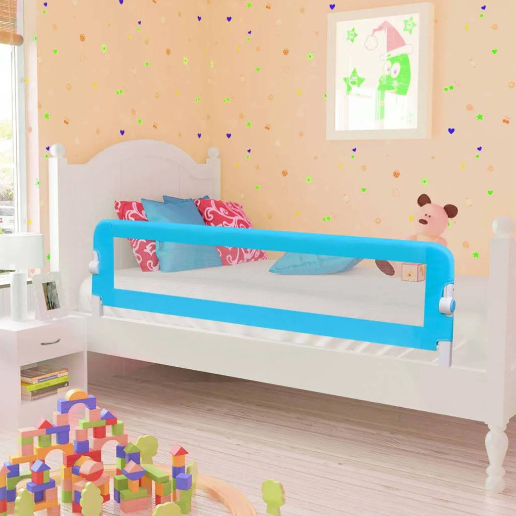Sponde Letto Di Sicurezza Per Bambini Blu 120x42cm Poliestere /