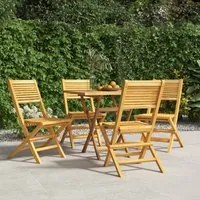 Sedie da Giardino Pieghevoli 4pz 47x62x90cm Legno Massello Teak 3155064