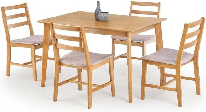 Set da pranzo Cordoba + 4 sedie in rovere chiaro