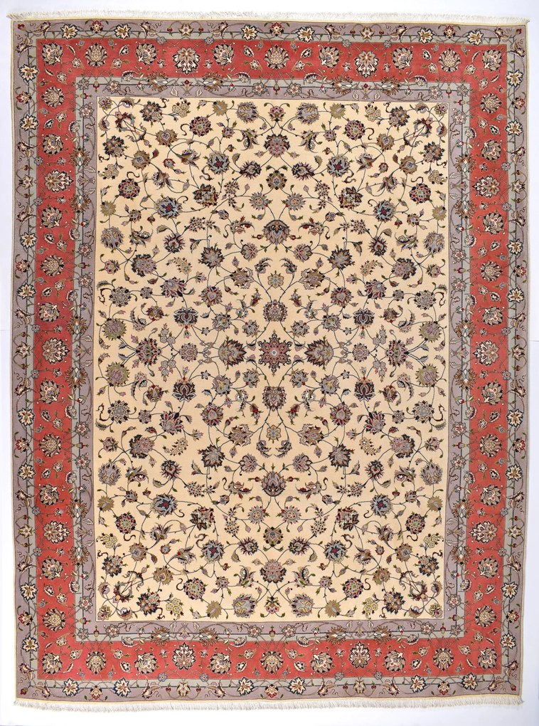 Tabriz Tappeto persiano 300x400 Beige (Iran) Annodato A Mano