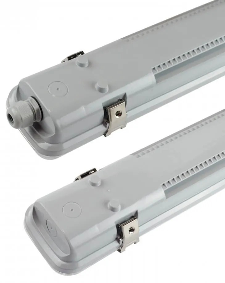 Plafoniera IP66 per 2 tubi LED 60cm - (Unilaterale) - Serie Professional Plafoniera  per 2 tubi LED da 60cm