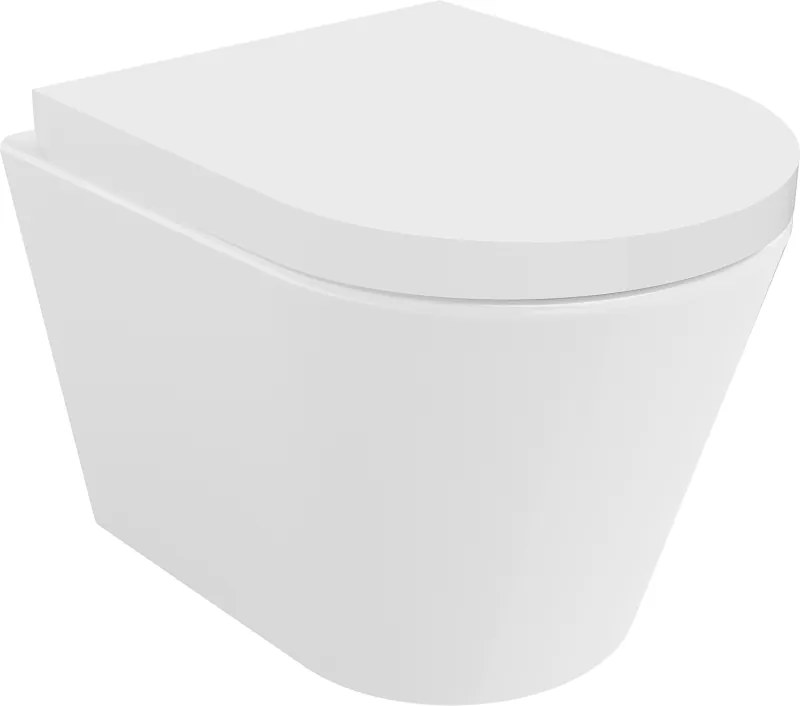 Mexen Rico wc rimless con sedile a chiusura rallentata rigido, duroplast, bianco lucido - 30720200