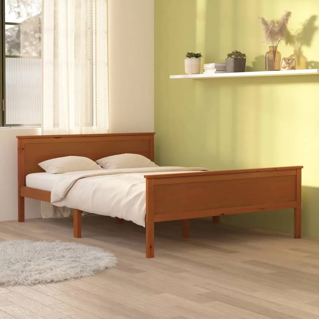 Giroletto Marrone Ambra İn Legno Massello Di Pino 120x200 Cm /