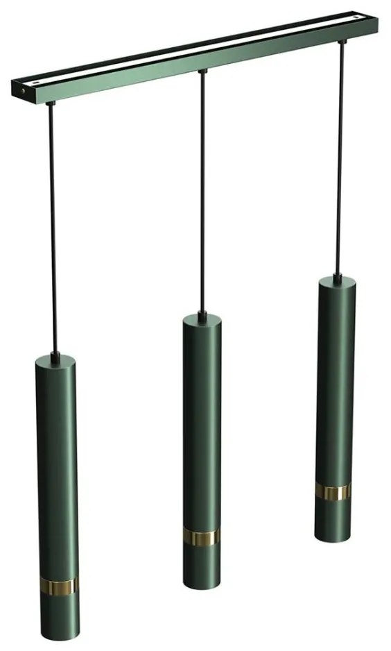 Brilagi - Lampadario a sospensione con filo POKER 3xGU10/25W/230V verde