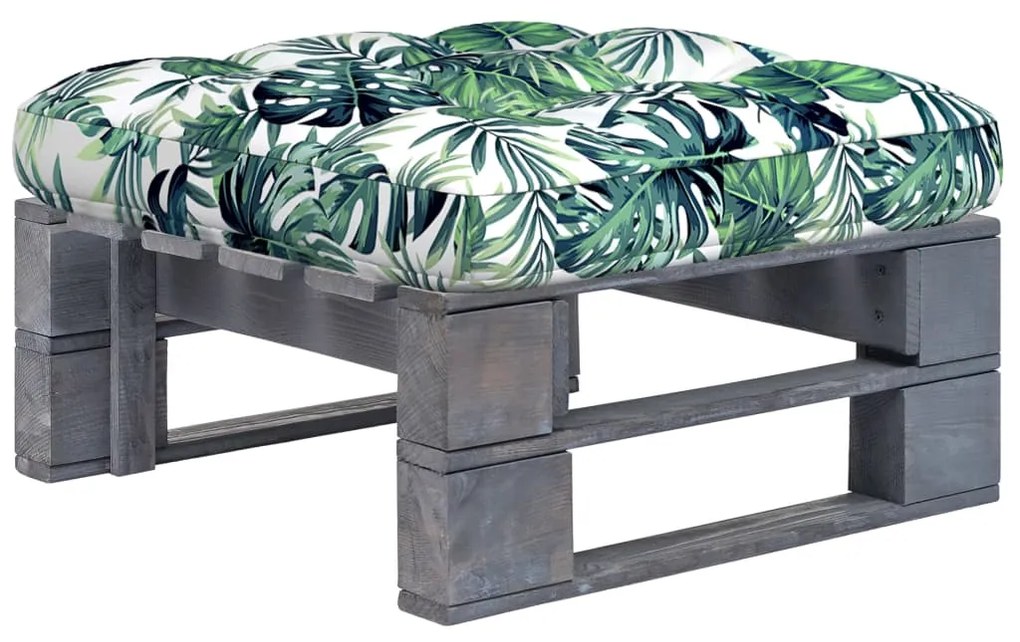 Ottomana Da Giardino Pallet İn Legno Di Pino Impregnato Grigio /