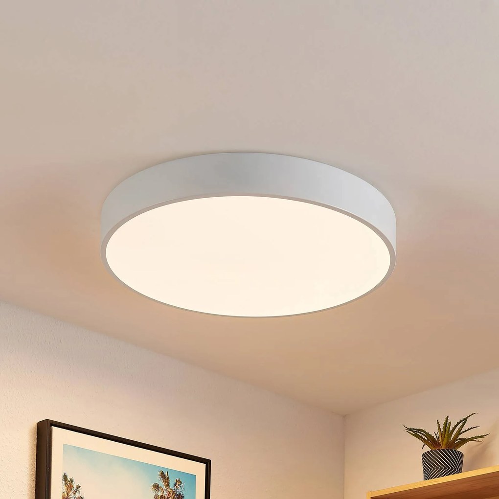 Plafoniera LED Lindby Simera, Ø 50 cm, bianco, metallo