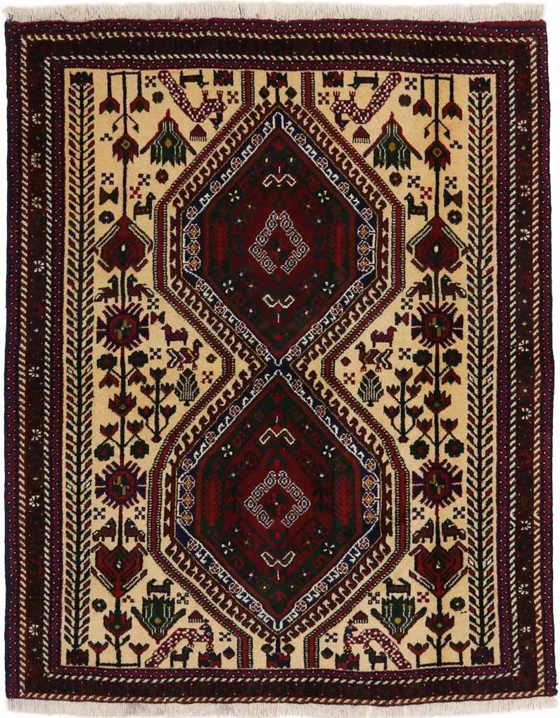 Afshar Tappeto persiano 120x170 Blu (Iran) Annodato A Mano
