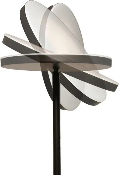 Lampada da terra LED dimmerabile NORA, 25W 230V (2200/3000/4000K) + LED 5W 3000K, nera, con telecomando