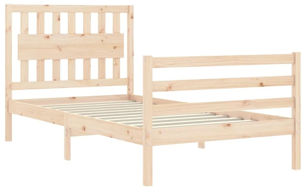 Giroletto con testiera 100x200 cm in legno massello