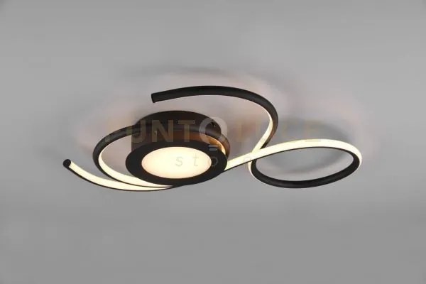 Jive plafoniera led nera con telecomando multifunzione l.50cm