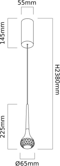 Open Design OR80322 - Lampadario LED su cavo CRIMA LED/7W/230V, cromato lucido
