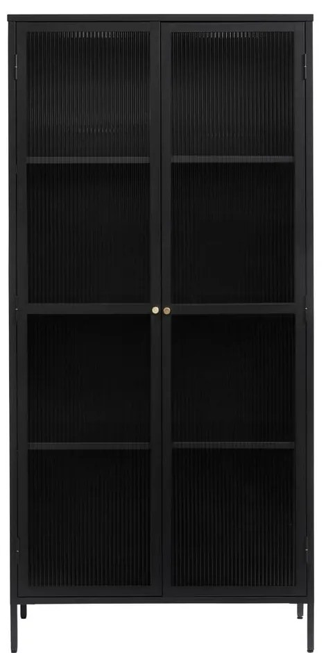 Vetrina in metallo nero 90x190 cm Bronco - Unique Furniture