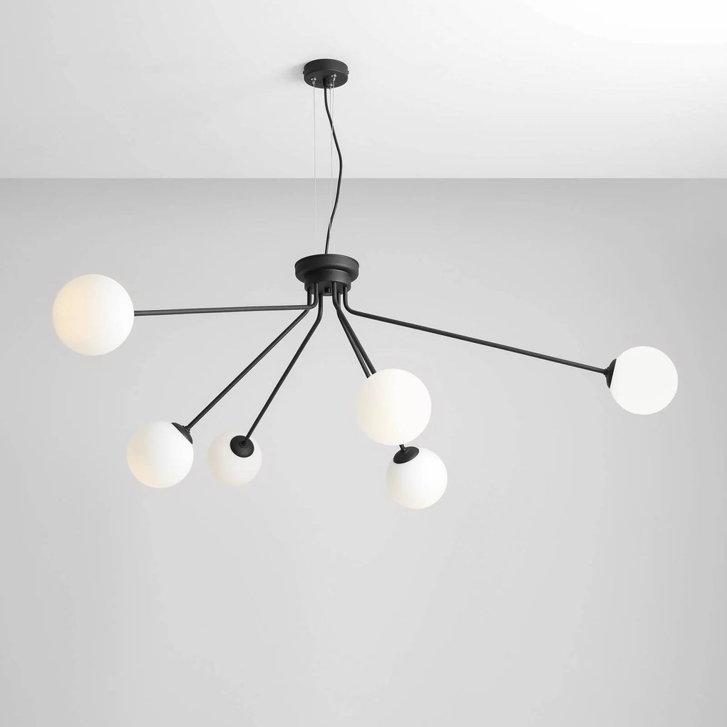 ALDEX Lampada a sospensione 1082K1, a 6 luci, nera