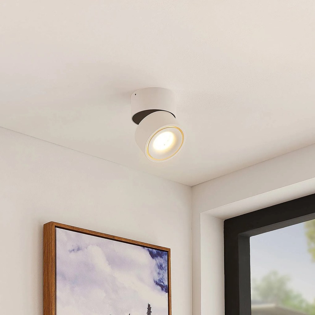 Arcchio Faretto da soffitto LED Rotari, bianco, 1 anta, 790lm Rotari Arcchio, dimmerabile, Bianco / Opale, Corridoio, Alluminio, Moderno