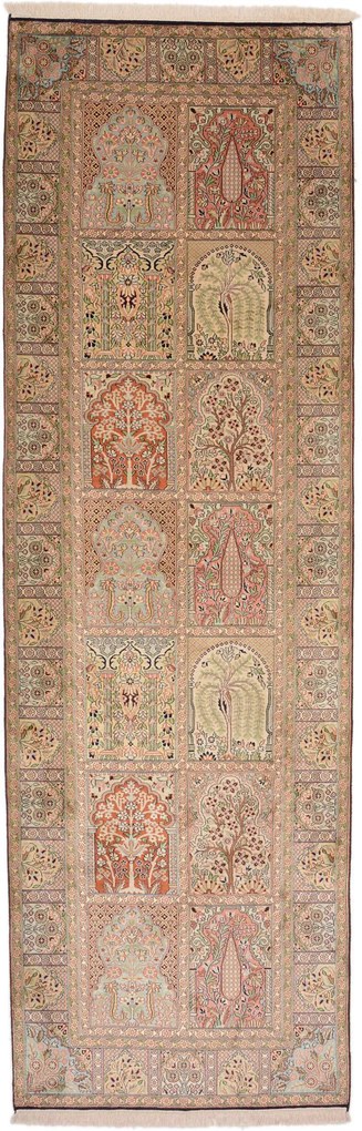 Cashmere Silk Tappeto orientale 300 x 90 (Indian) Annodato A Mano
