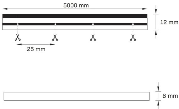 Striscia LED NEON 5 m LED/27W/12V IP65 blu