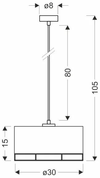 Lampadario a sospensione con cavo ARDI 1xE27/40W/230V marrone/nero