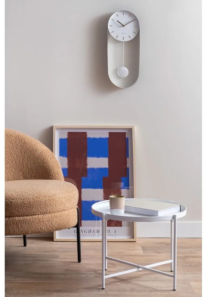 Tavolino da salotto rotondo bianco in metallo ø 50 cm Meseta – Leitmotiv