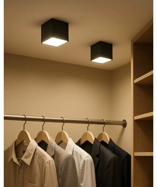 Faretto LED/5W/230V 3000/4000/6400K 7,5x7,5 cm nero