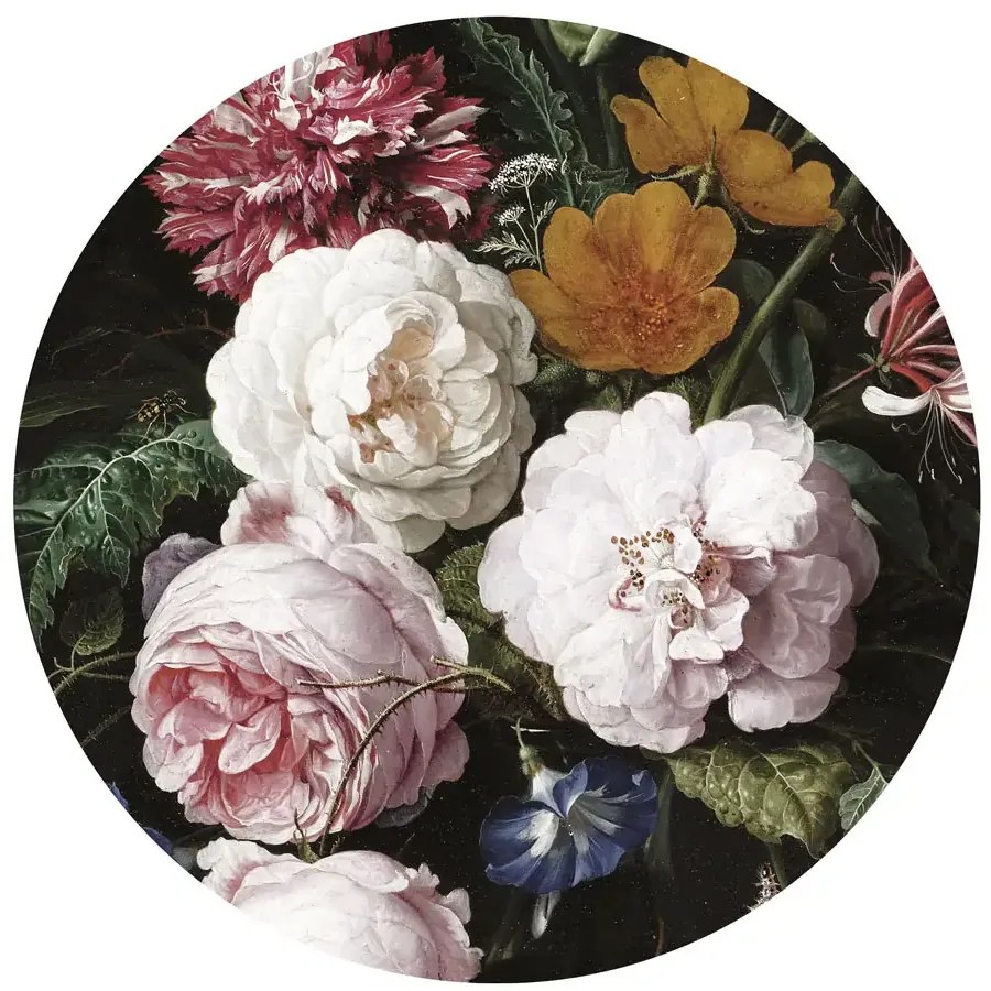 KEK Amsterdam Carta da parati panoramica Golden Age Flowers 1 Circle - M - 1.9m
