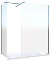 Doppia Parete Doccia Walk-in Con Braccio Di Sostegno Superiore a T Vetro 8 mm Reversibile 68-70 x 73-75 H 200 cm