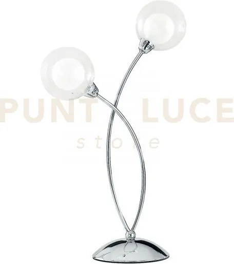 Lume blog cromo 2 luci attacco g9 28x48cm diffusore sferico doppio ...