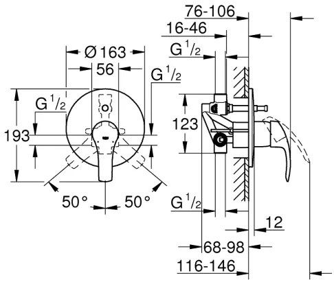GROHE 33305002 - Miscelatore per vasca DN 15 cromo lucido