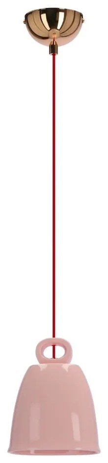 Lampadario rosa con paralume in ceramica Sewilla – Candellux Lighting