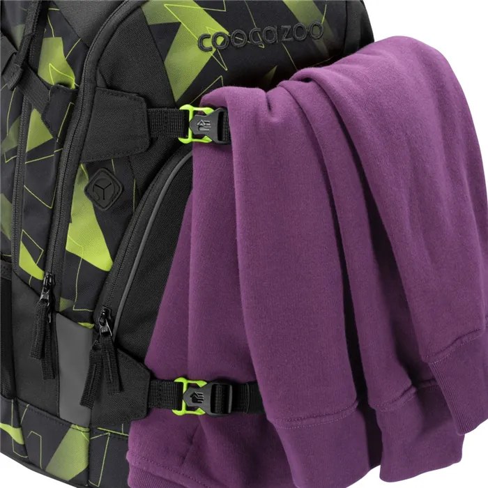 Zaino scuola coocazoo MATE, Lime Flash, certificato AGR