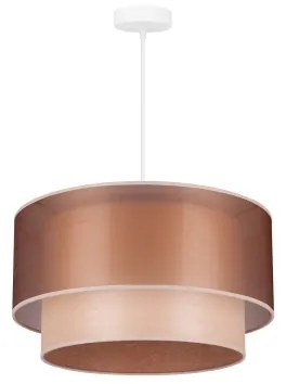 Duolla - Lampadario a sospensione con filo WOOD BOHO 1xE27/15W/230V diametro 45 cm rame/beige