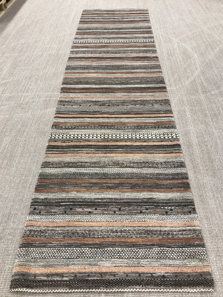 Loribaft Tappeto 90x330 Beige (Iran) Annodato A Mano