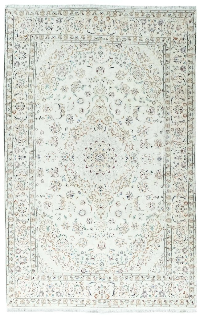 Nain Tappeto 200x310 Beige (Iran) Annodato A Mano