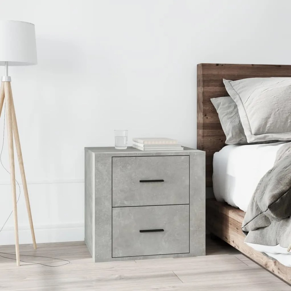 Comodino Grigio Cemento 50x39x47 Cm /