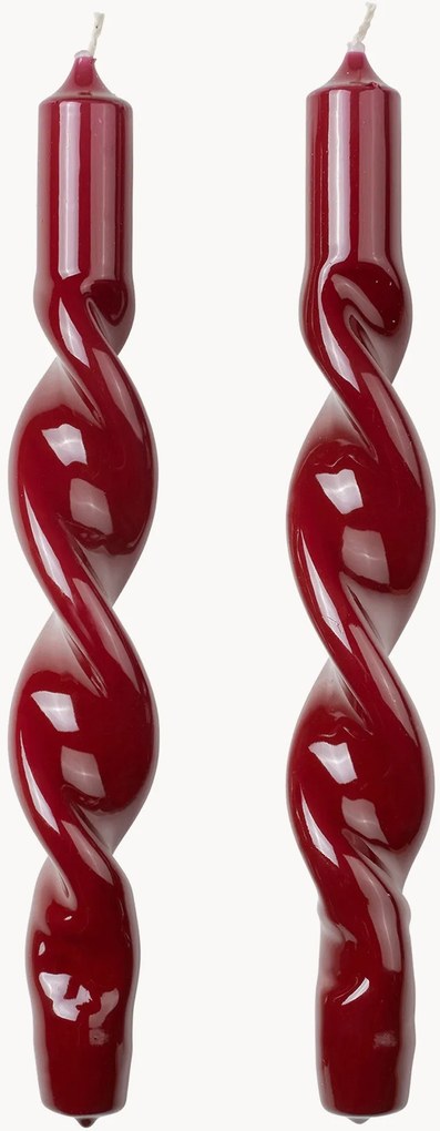 Set di 2 candele a bastoncino fatte a mano Twist