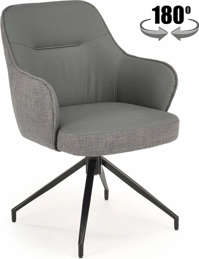 Sedia girevole K527 grigio/grigio