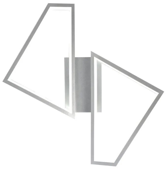 Applique LED moderno Carolina grigio,, luce con 3 temperature di colore NOVECENTO cct da bianco caldo a bianco freddo